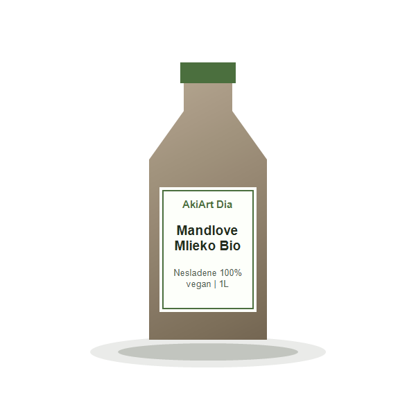 Bio mandľové mlieko nesladené 100% vegán (1000ml)